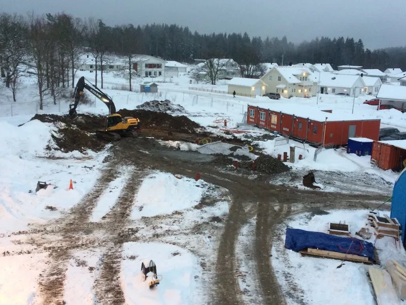 Markarbete för PEAB i Trollhättan